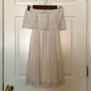 Express Off the Shoulder Lace Dress